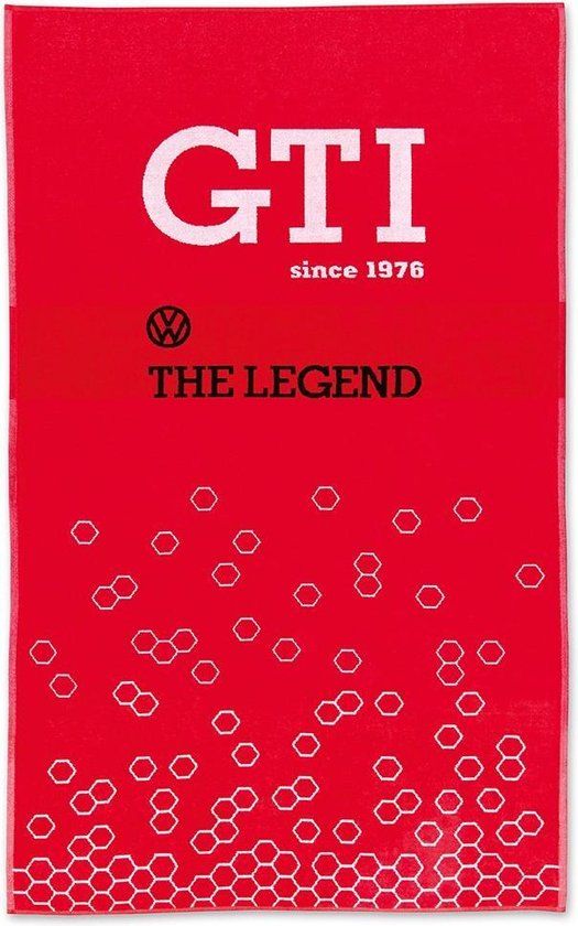 VW GTI Strandlaken - The Legend/rood - Katoen - Rood - 93 x 155 cm