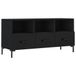 Meuble TV 102x36x50 cm bois travaillé noir