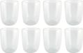 Bellatio Design Luxe dubbelwandige theeglazen - 8x stuks - 300ml