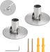 Shenzhen Haorui Industrial Technology Co., Ltd. Support de barre de rideau de douche 26 mm de diamètre intérieur en acier titane - Bride pivotante unique - Support mural - 2 pièces