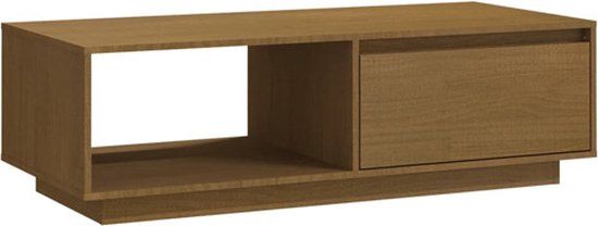 vidaXL Salontafel 110x50x33,5 cm massief grenenhout honingbruin