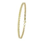 Lucardi Dames Armband pantere - 14 karaat goud - Armband - Cadeau - 19 cm - Geelgoud