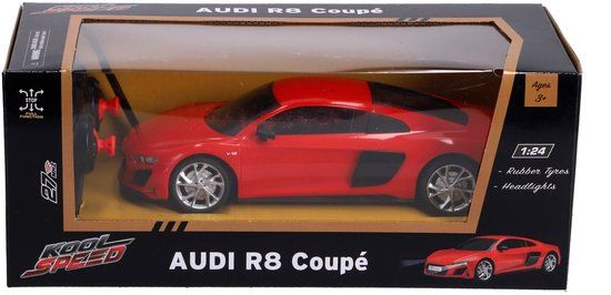 kool speed Audi - Radiografisch Bestuurbare Auto 1:24 R8 Coupé Rood