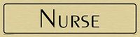 Viking Signs DV1117-L26-G "Verpleegster" deurbord, Peignot lichtfont, kunststof halfstijf goud, 225 mm H x 60 mm W