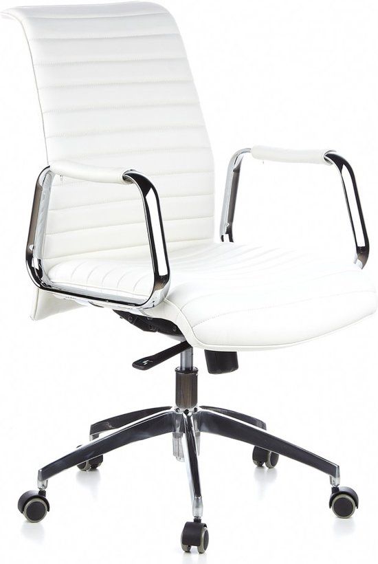 HJH OFFICE Aspera 10 - Bureaustoel - Nappaleder - Ivoor wit