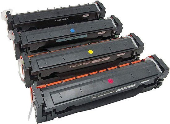inktdag toner cartridge voor HP 201X /HP CF400X, 401X, 402X, 403X zwart + 3 kleuren (4 stucks)