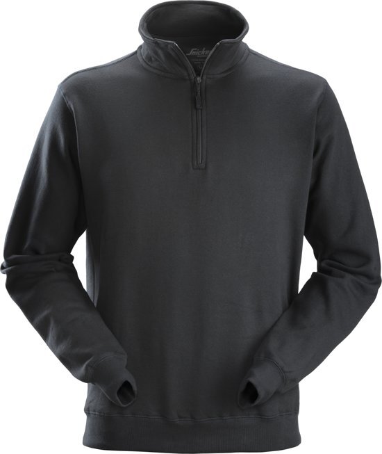 Snickers Â½ Zip sweatshirt - Workwear - 2818 - zwart - maat XL