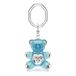 Swarovski Teddy sleutelhanger, Beer, Blauw, Rodium toplaag