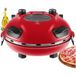 Steinborg Pizzaofen elektrisch mit 32 cm Pizzastein | Timer | 5 Stufen | 1200 Watt | 390°C
