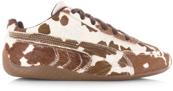 PUMA Speedcat Cow Chocolate Brown-Gum Lage Sneakers Dames Leer Maat 37
