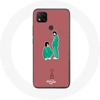Maniacase Hoesje voor Xiaomi Redmi 9C Inktvis Spel Ji Yeong Nummer 240 En Kang Sae Byeok Nummer 067