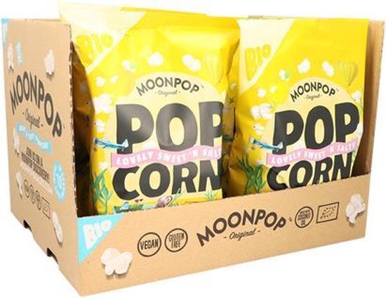 Moonpop popcorn - Sweet &amp; Salty - 10 stuks
