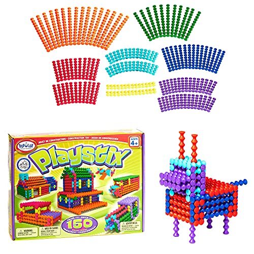 Popular Playthings Playstix bouwspeelgoed bouwstenen, set 150 stuks, 90000