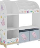 en.casa Kinderkast Lysekil open kast 100x93x30 cm oceaan motief