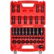 VEVOR 1/2 Inch Slagmoersleutelset, 39-Delige Moersleutelset, Metrisch 9-30 Mm, Zwaar Uitgevoerd Chroom-Vanadiumstaal, Met Universeel Scharnier en Dubbele Maataanduiding.