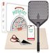Premium pierre à pizza set pour four et grill - 4-en-1 avec pelle et livre de recettes