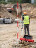 Merkloos / Sans marque Wan GmbH Sectionele Onderzoekspaal - Meetstok Prisma Pool - Bouw Lay-out Meten - Afneembare Secties - 2 tot 5 meter