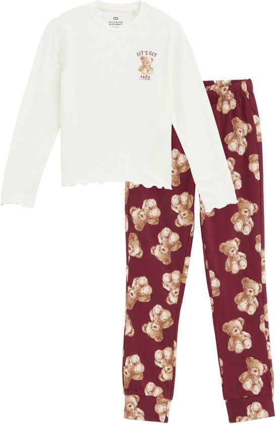 WE Fashion Meisjes pyjama met luipaardprint
