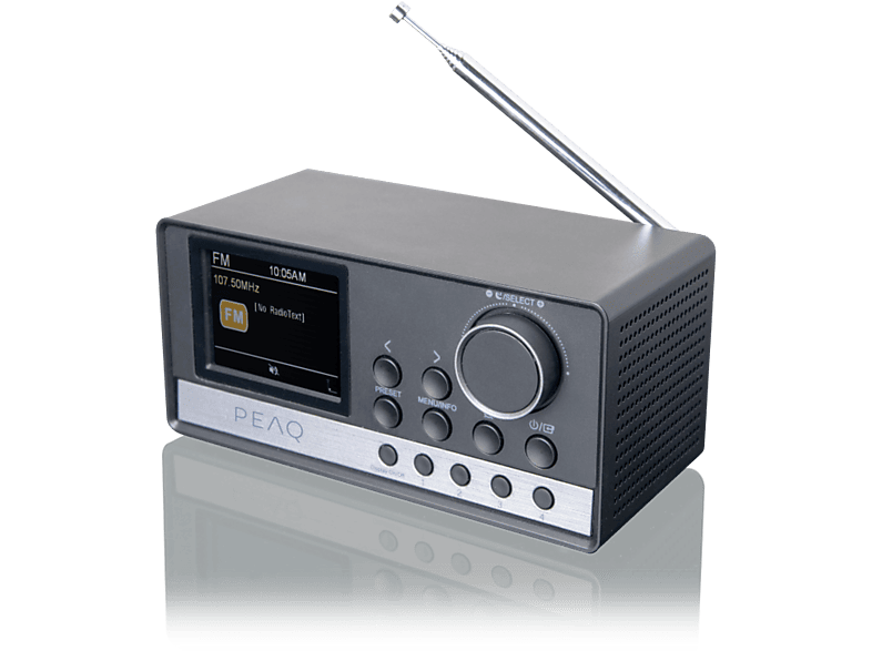 Peaq PCR 440 DAB+ Wekkerradio Zwart