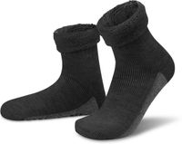 normani Sokken van alpacawol met ABS-print, antraciet, Schoenmaat 39-42