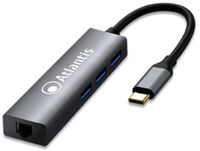 Atlantis Land A04-TC_LAN+HB USB 3.2 Gen 1 (3.1 Gen 1) Type-C Zwart