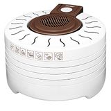MPM MSG-17 Elektrische droogautomaat, 4 stapelbare tabletten van 28 cm, BPA-vrij, droogt fruit, groenten, kruiden, vlees en meer, 250 watt, wit