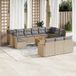 Maison Exclusive - Ensemble de jardin, 14 pièces, avec coussins, beige, en polyrotin