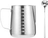 Unyqoos® Pot polyvalent en acier inoxydable pour la fabrication de bougies et le moussage de lait, 1000 ml, Argent