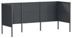 Syfax Afvalcontainer Scherm Staal Antraciet 249 x 85 x 113 cm