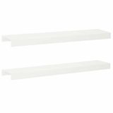 vidaXL - Afdekprofiel - voor - tuinranden - 2 - st - 100 - x - 20 - x - 5 - cm - Staal - Wit