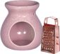 Ideas 4 Seasons Amberblokjes/geurblokjes cadeau set - geurbrander en mini rasp - rose - ceramique