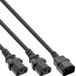 InLine C14 naar 2x C13 stroomkabel (Y-kabel) - 1,8 meter