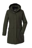 killtec dames Functionele parka/parka waterproof met afritsbare capuchon KOW 18 WMN PRK, dunkeloliv, 36, 43313-000