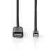 Nedis Mini DisplayPort-kabel - DisplayPort 1.4 - Mini DisplayPort-stekker - HDMI-stekker - 48 Gbps - 2 M - rond - zwart