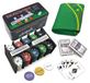 Pokerset poker chips - 200 speelstenen - 2 kaartdecks - Metalen doos