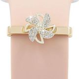 Wigento Smartwatch decoratieve ring, windmolenmotief, goudkleurig, draaibaar, metaal, 1 stuk, 21mm, accessoire