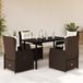 Prolenta Maison Exclusive Tuinset voor buiten, 5-delig, met kussens, bruin, van polyrotan