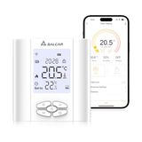 SALCAR Wifi Thermostat for Gas Boiler/Underfloor Heating, Water, Programmable with Humidity, Compatible with Amazon Alexa and Google Home, Tuya Thermostat Head