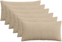 vidaXL Kussensloop 6 stuks ALMELO Taupe 40 x 70 cm corduroy