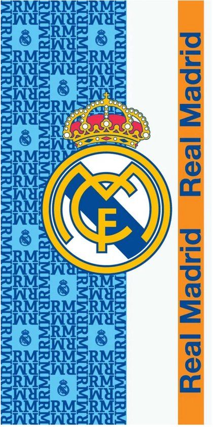 4KidsOnly Real Madrid Strandlaken Badlaken 140x70cm 100% Katoen Blauw