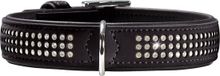 Hunter Halsband Diamont Deluxe Zwart - Hondenhalsband - 55 cm