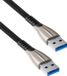 Allteq USB 2.0 kabel - Gevlochten mantel - Zwart - 5 meter