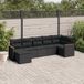 Maison Exclusive - Ensemble de meubles de jardin 7 pièces avec canapé et coussins, noir, en polyrotin