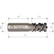 Mtec036.17 - Fraise hélicoïdale en diamant Z2+2 angle axial 54,9° corps en acier PCD H4,5 mm