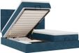 vidaXL - Ottoman bed with mattresses - 160x200cm - velvet - dark blue