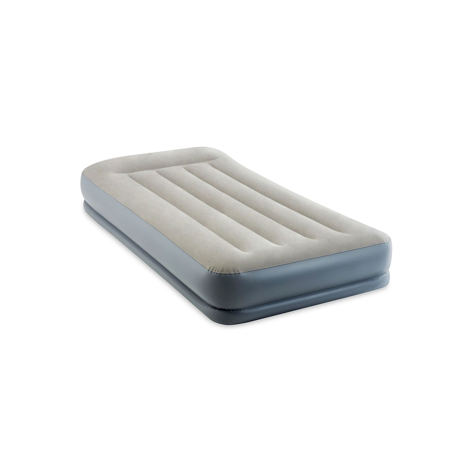 Intex DuraBeam Pillow Rest Mid-Rise Single Air Mattress - Beige/Blue