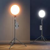 NEEWER Basics R12L Ringlicht met 160 cm statief/telefoonhouder/afstandsbediening, compatibel met iPhone, 15 W led, tweekleurige full-screen verlichting voor video-opnames, selfies, streaming, make-up