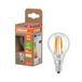 OSRAM Energy Class LED-lamp in klassieke minibolvorm, 3,8 W / 806 lm, EEK A, warm wit licht (2700 K), CRI 80, gemaakt van helder gekleurd loodvrij glas, E14 fitting, IP20, 45 mm DM, 6-pack