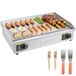 VEVOR Commerciële elektrische grillplaat, 4400 W, temperatuurregeling instelbaar van 50 tot 300 °C, metalen aanrechtrooster met 2 spatels en 2 steakborstels, zonder stopcontact