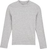 WE Fashion Meisjes geribd T-shirt Lichtgrijs Katoen Maat 158/164